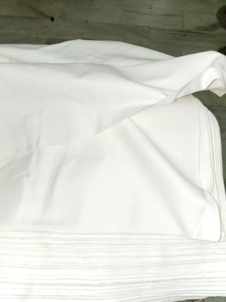 OffWhite Cotton Twill Fabric 58” Wide 490 GSM Ventana Twill Heavyweight Durable yard in cut collection by HOME HEART Brands (Made in India)