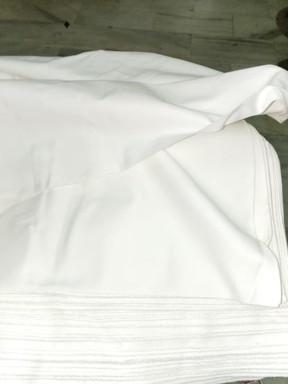 OffWhite Cotton Twill Fabric 58” Wide 490 GSM Ventana Twill Heavyweight Durable yard in cut collection by HOME HEART Brands (Made in India)