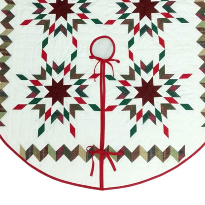 Christmas tree skirt patchwork Star Garland Quilted Christmas Tree Skirt – Calico Patchwork, Handmade by HOME HEART Brands( Made in India)