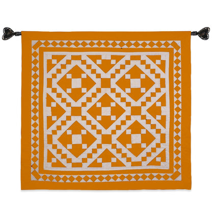 Wall hanging Hand made hand quilted quilt, Throws, Table topper, Baby Quilt  Autumn diamond square cotton Quality by HOME HEART Brands