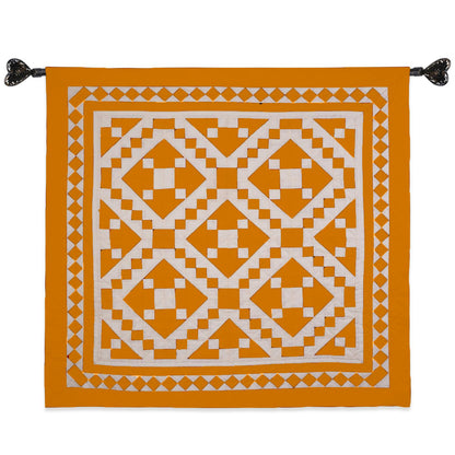 Wall hanging Hand made hand quilted quilt, Throws, Table topper, Baby Quilt Autumn diamond square cotton Quality by HOME HEART Brands