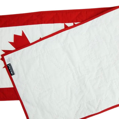 Table runner hand quilted patchwork Table Runner Toppers Canada Flag Bear Paw Quilt Cotton Handmade by HOME HEART Brands (made in INDIA)