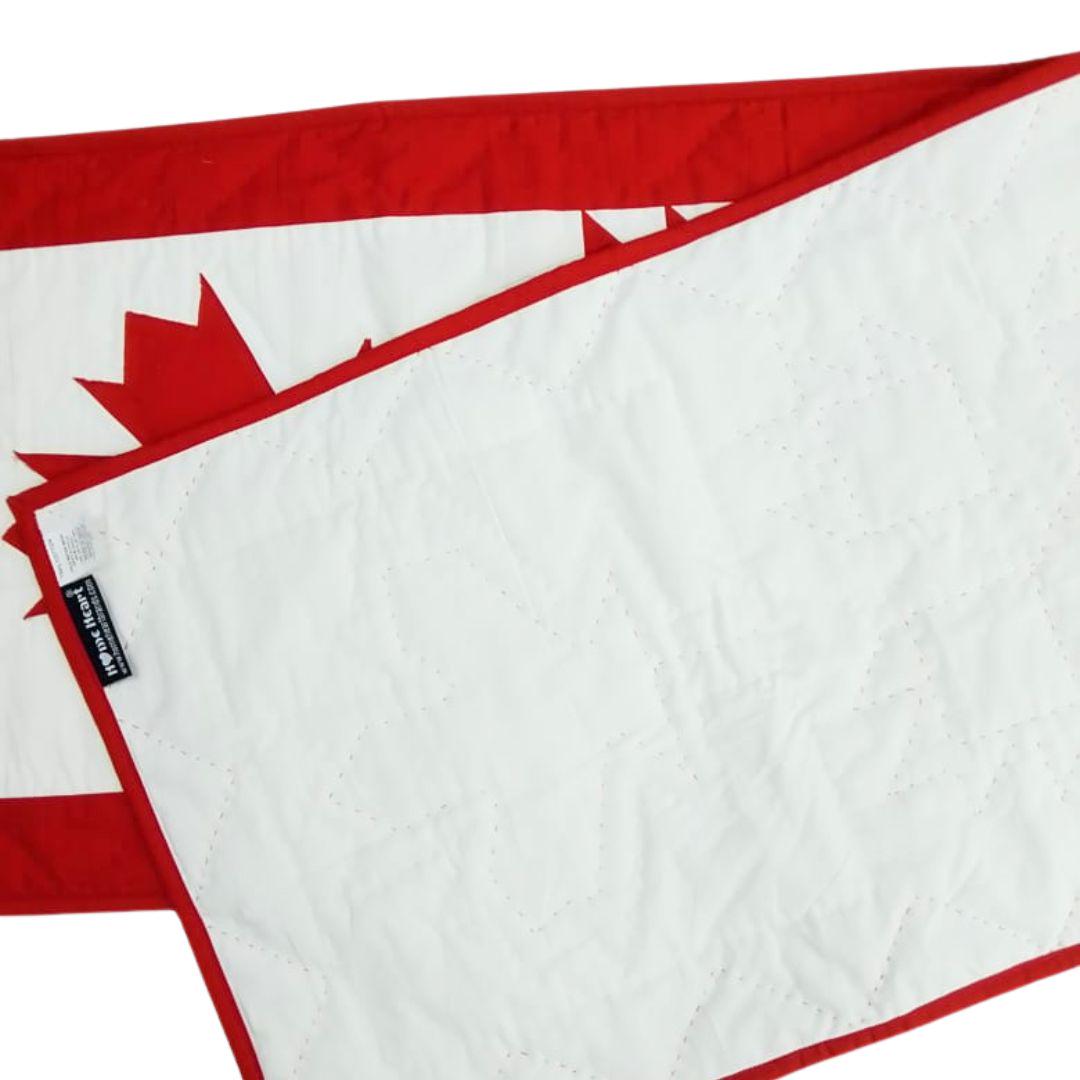 Table runner hand quilted patchwork Table Runner Toppers Canada Flag Bear Paw Quilt Cotton Handmade by HOME HEART Brands (made in INDIA)
