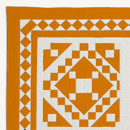 Hand made hand quilted quilt, table accent piece, Table topper Autumn Diamond square quilt 100% Cotton Heirloom Quality by HOME HEART Brands