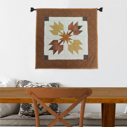 Hand made hand quilted quilt, table accent piece, Table topper Autumn leaves fall quilt 100% Cotton Heirloom Quality by HOME HEART Brands
