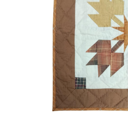 Hand made hand quilted quilt, table accent piece, Table topper Autumn leaves fall quilt 100% Cotton Heirloom Quality by HOME HEART Brands