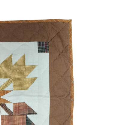 Hand made hand quilted quilt, table accent piece, Table topper Autumn leaves fall quilt 100% Cotton Heirloom Quality by HOME HEART Brands