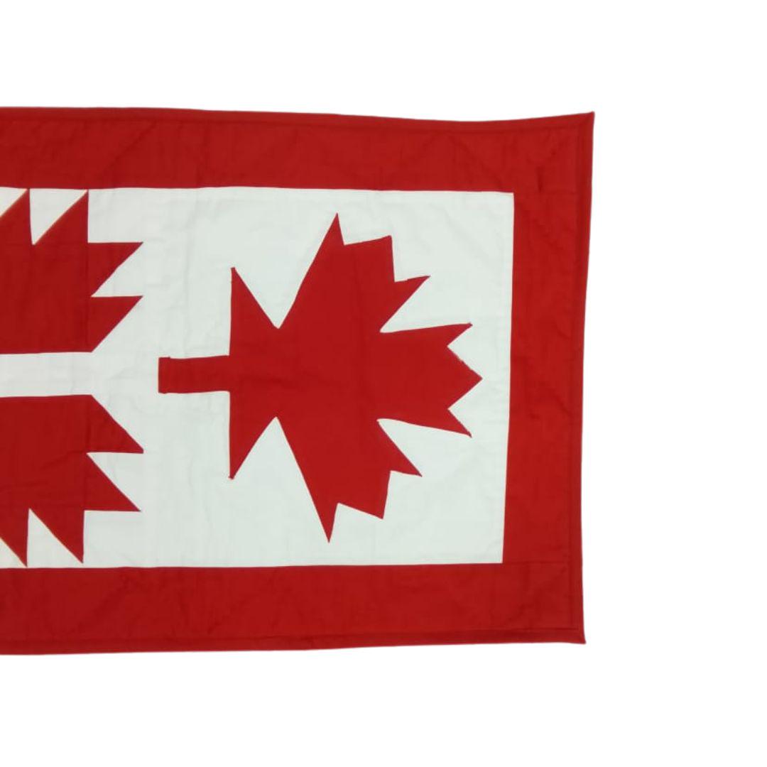 Table runner hand quilted patchwork Table Runner Toppers Canada Flag Bear Paw Quilt Cotton Handmade by HOME HEART Brands (made in INDIA)