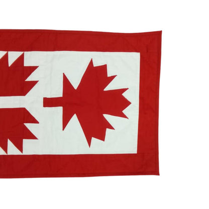 Table runner hand quilted patchwork Table Runner Toppers Canada Flag Bear Paw Quilt Cotton Handmade by HOME HEART Brands (made in INDIA)