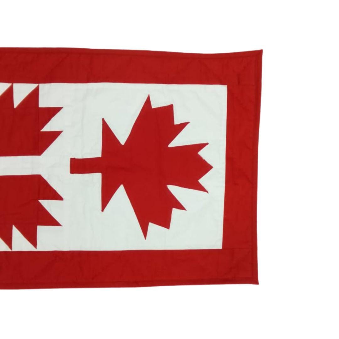 Table runner hand quilted patchwork Table Runner Toppers Canada Flag Bear Paw Quilt Cotton Handmade by HOME HEART Brands (made in INDIA)
