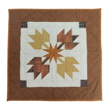 Hand made hand quilted quilt, table accent piece, Table topper Autumn leaves fall quilt 100% Cotton Heirloom Quality by HOME HEART Brands