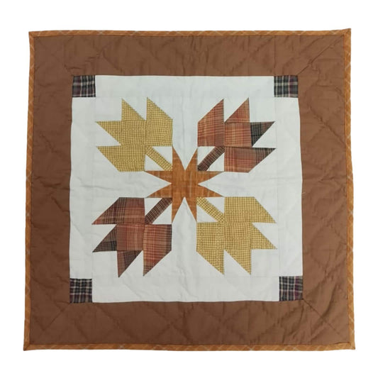 Hand made hand quilted quilt, table accent piece, Table topper Autumn leaves fall quilt 100% Cotton Heirloom Quality by HOME HEART Brands