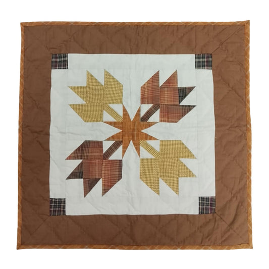 Hand made hand quilted quilt, table accent piece, Table topper Autumn leaves fall quilt 100% Cotton Heirloom Quality by HOME HEART Brands