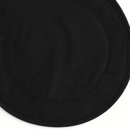 Wedge  placemat, Trivet, table mat Black Fan-Shaped Wedge Duck Cotton sturdy Canvas  10oz(310 gsm)  by HOME HEART Brands( Made in India)