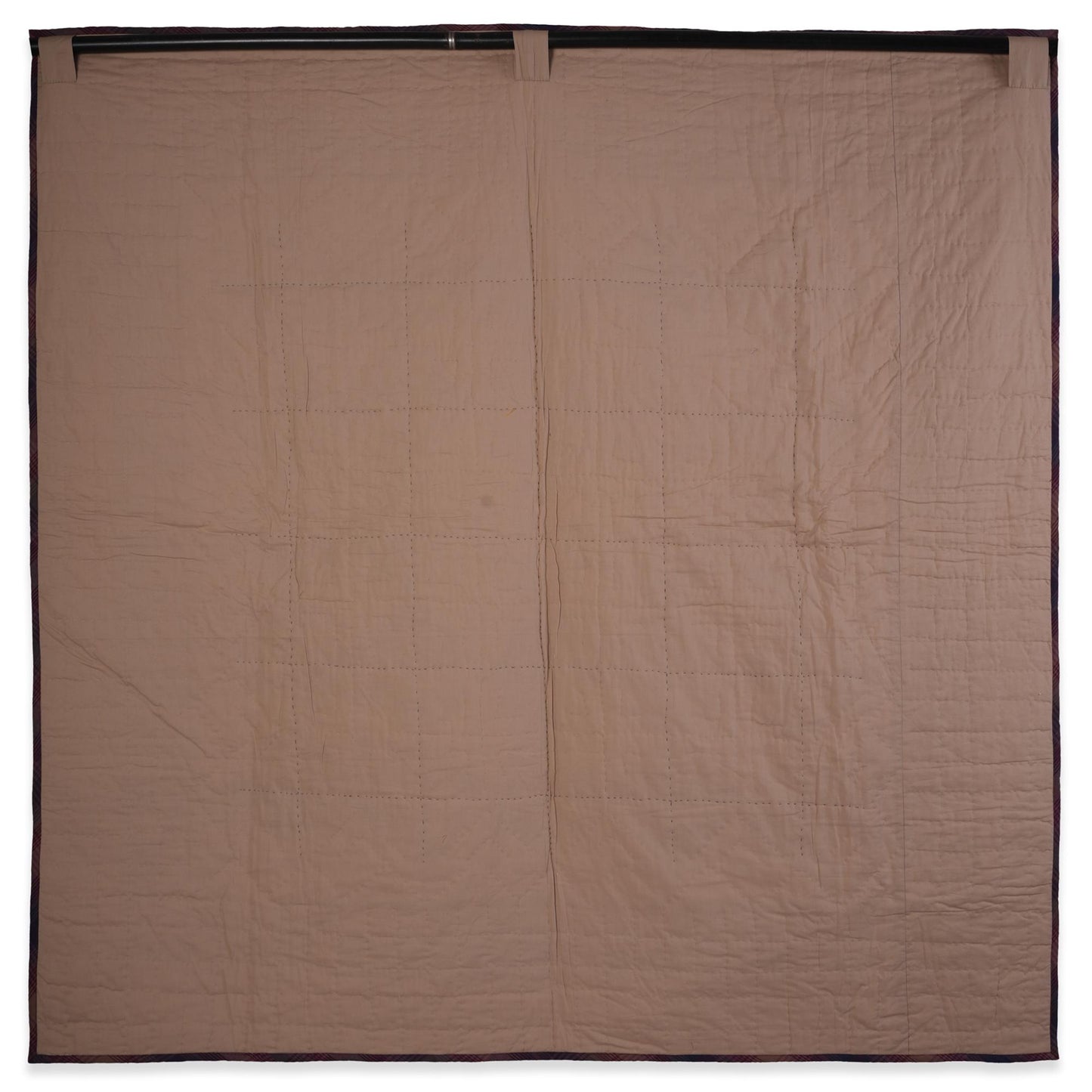 Hand made quilted calico plaid country rustic Charm Nine-Patch quilt Wall Hanging 45"x45" Cotton patchwork baby quilt by HOME HEART Brands
