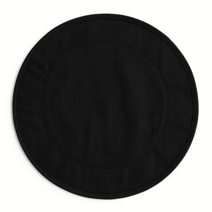 Wedge  placemat, Trivet, table mat Black Fan-Shaped Wedge Duck Cotton sturdy Canvas  10oz(310 gsm)  by HOME HEART Brands( Made in India)