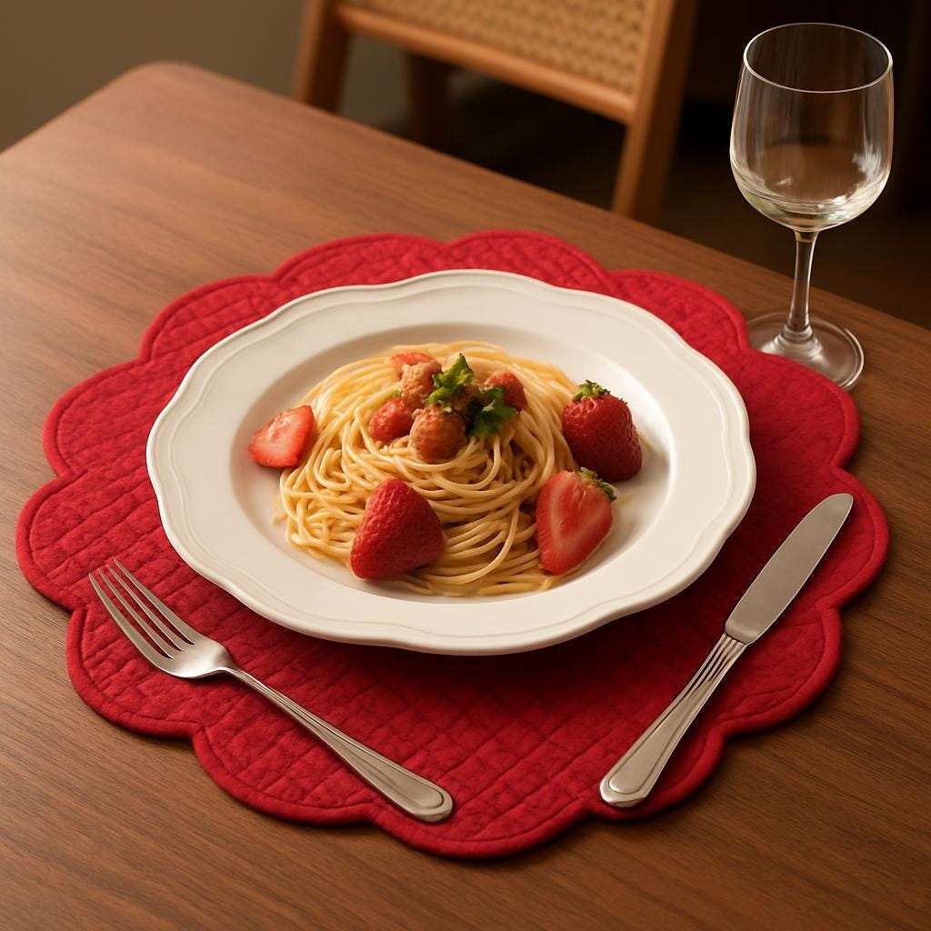 Dupioni Silk Burgundy Reversible Quilted Scalloped round Placemat – 15 Inch placemat & Table toppers by HOME HEART Brands