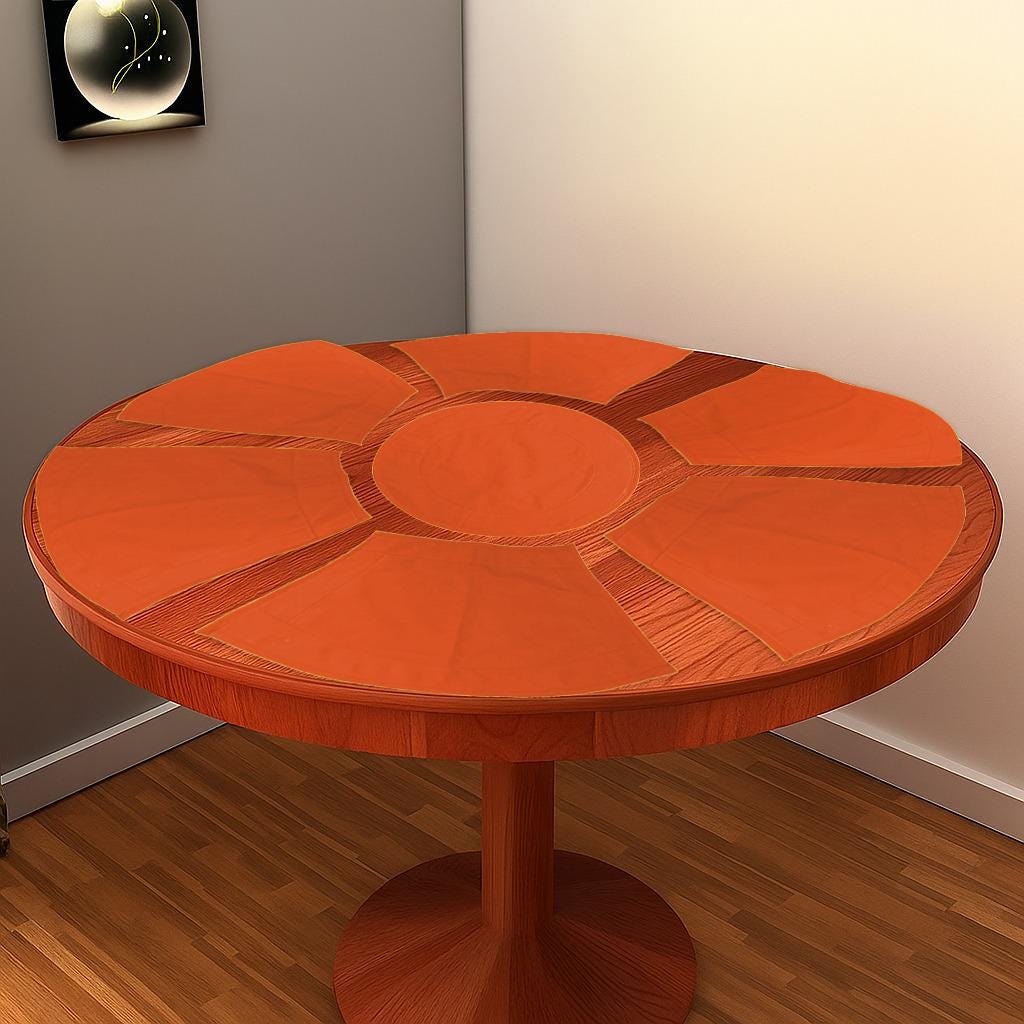Wedge  placemat, table mat orange Autumn color Fan-Shaped Wedge Duck Cotton sturdy Canvas  10oz by HOME HEART Brands( Made in India)