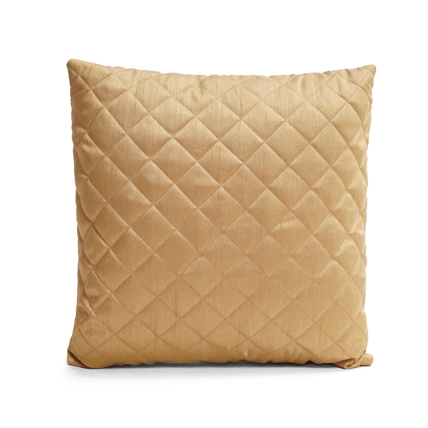 Dupioni Silk faux quilted beige Cushion Covers Throw Pillow, Zipper Closure, Accent Pillow Decorative pillow by HOME HEART Brands.