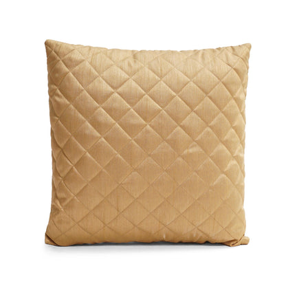 Dupioni Silk faux quilted beige Cushion Covers Throw Pillow, Zipper Closure, Accent Pillow Decorative pillow by HOME HEART Brands.