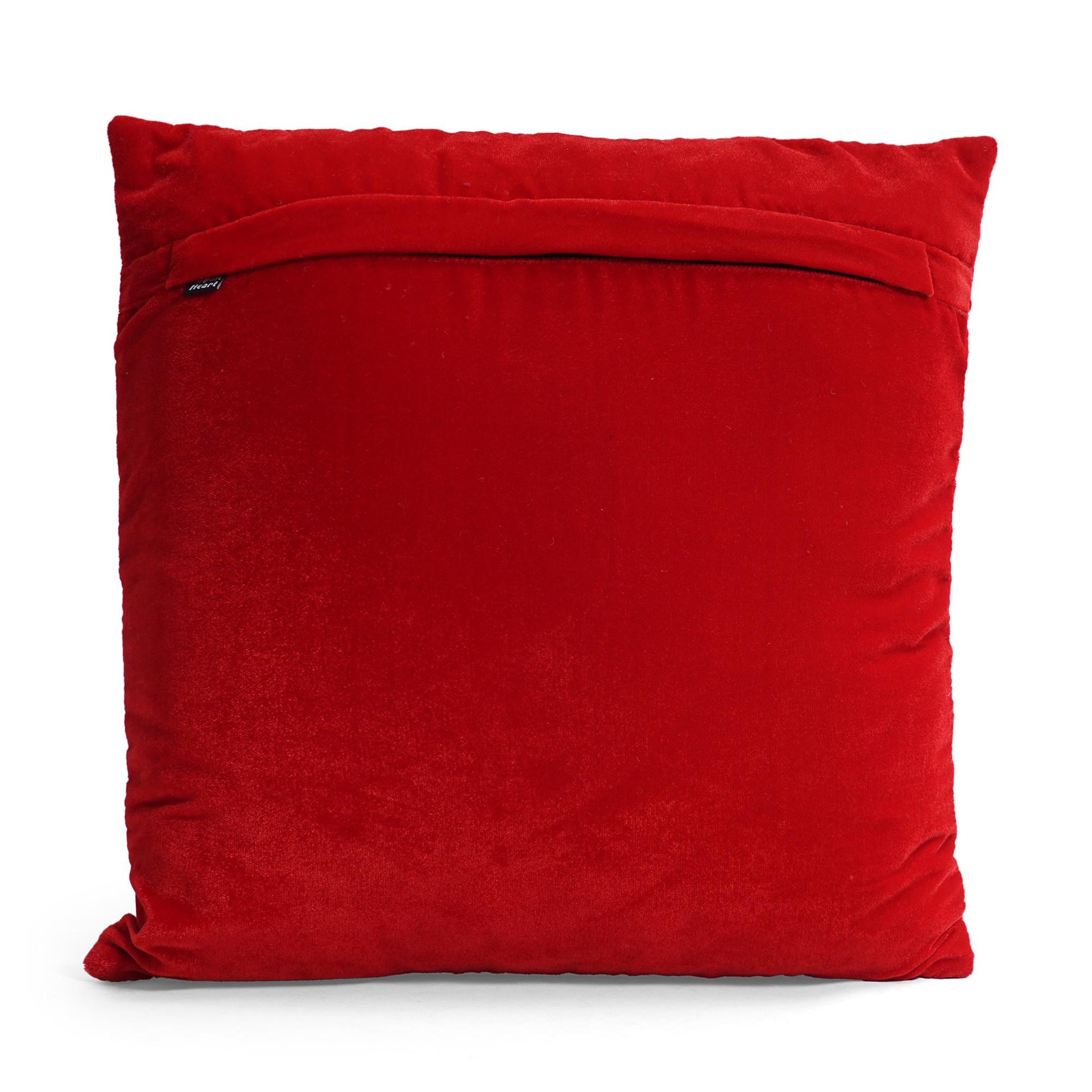 Cushion cover quilted Red premium micro velvet Throw Pillow, Zipper Closure, Accent Pillow Decorative pillow by HOME HEART Brands