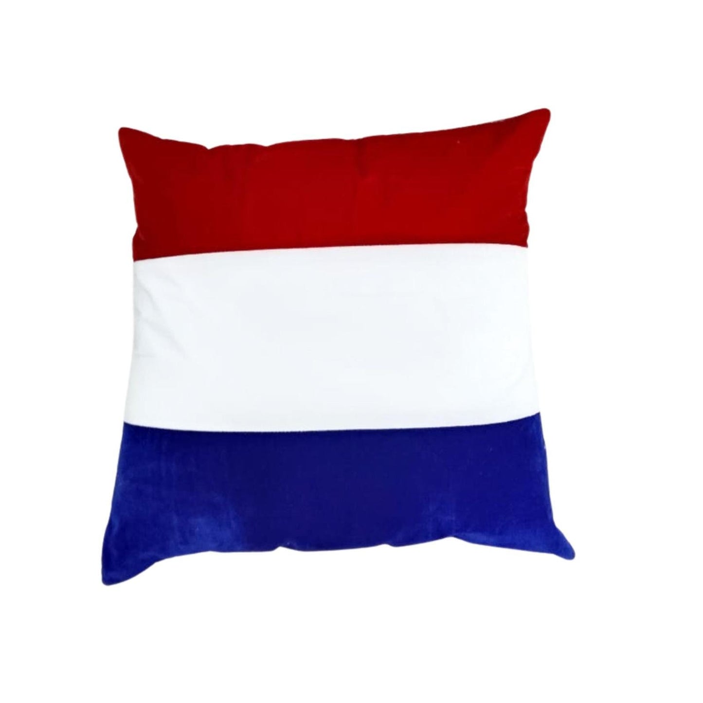 Velvet Netherlands Flag pillow cover, cushion cover, pillow not included red white blue velvet fabric by HOME HEART Brands(made in India)