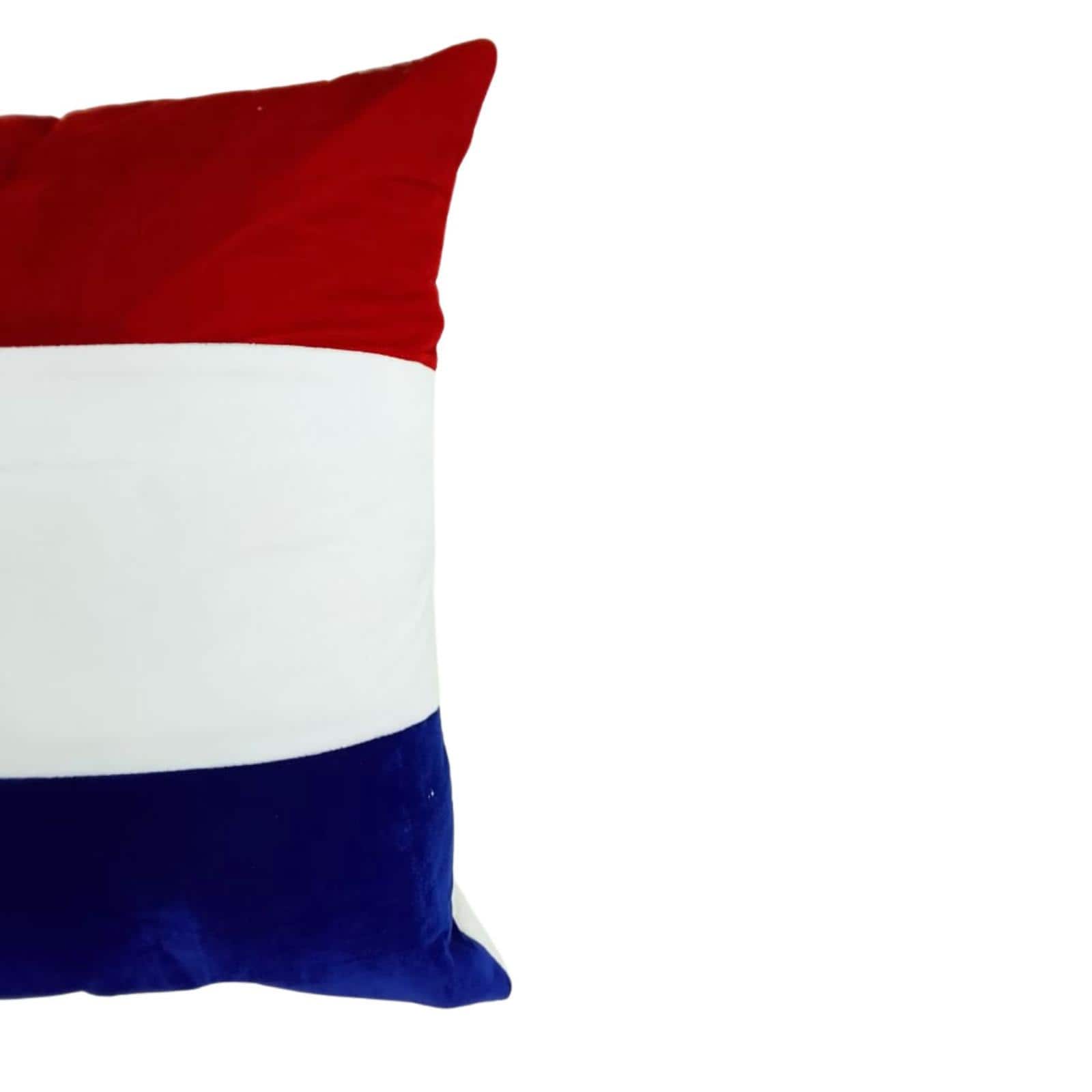 Velvet Netherlands Flag pillow cover, cushion cover, pillow not included red white blue velvet fabric by HOME HEART Brands(made in India)
