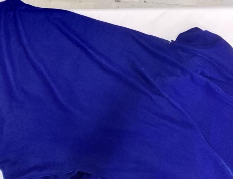 Imperial blue color micro velvet soft fabric 42” wide choose your yard meter in cut collection by HOME HEART Brands (Made in India)