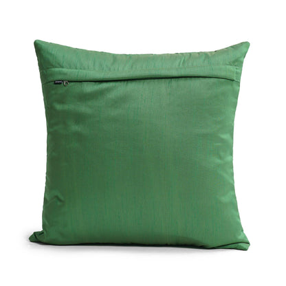 Dupioni Silk faux quilted green Cushion Covers Throw Pillow, Zipper Closure, Accent Pillow Decorative pillow by HOME HEART Brands.