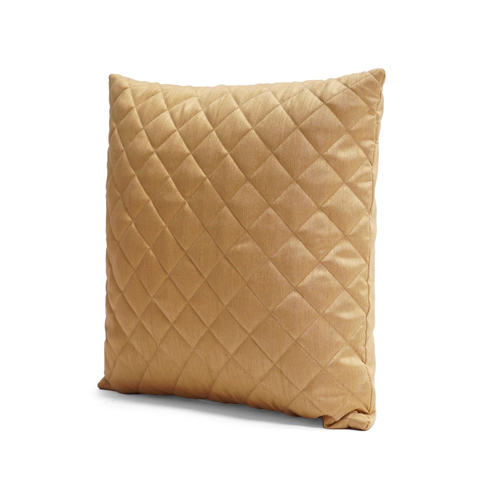 Dupioni Silk faux quilted beige Cushion Covers Throw Pillow, Zipper Closure, Accent Pillow Decorative pillow by HOME HEART Brands.