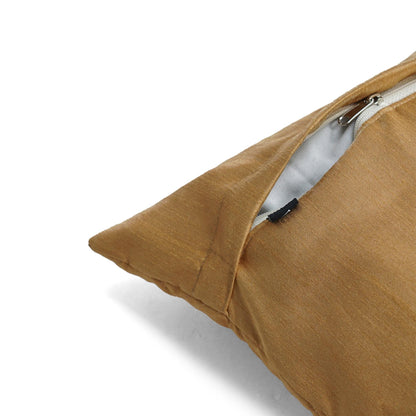 Dupioni Silk faux quilted beige Cushion Covers Throw Pillow, Zipper Closure, Accent Pillow Decorative pillow by HOME HEART Brands.