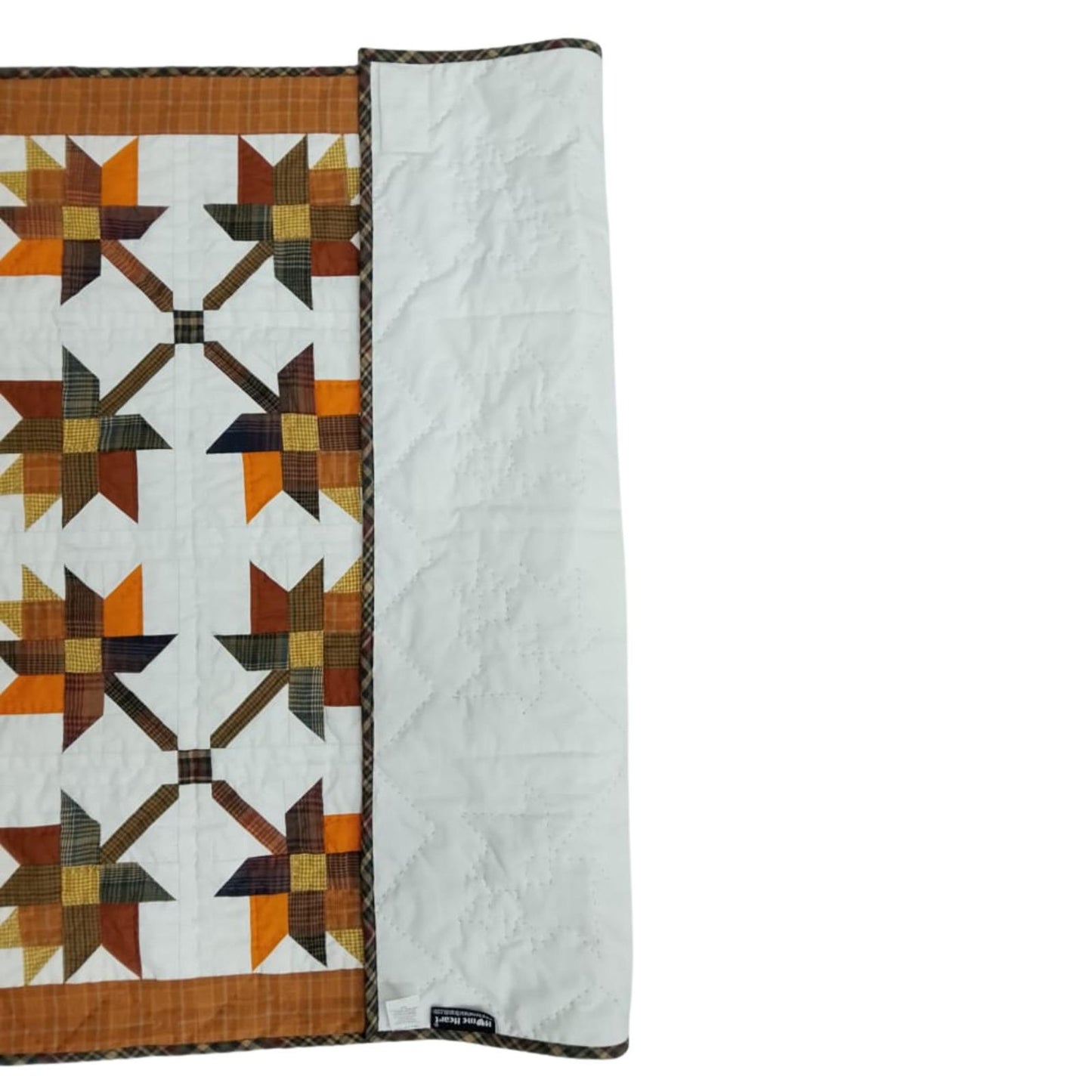 Hand made hand quilted quilt, table accent piece, Table topper Autumn leaves fall quilt 100% Cotton Heirloom Quality by HOME HEART Brands