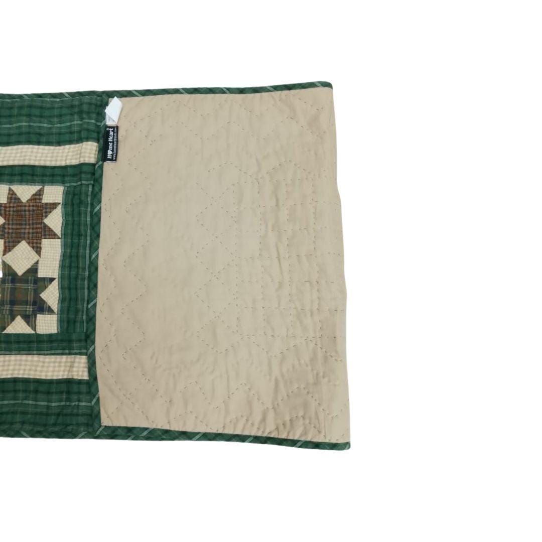 Table Runner Christmas Sampler 16"x74" Holiday Decor hand Quilted table runner plaid fabric by HOME HEART Brands(Made India)