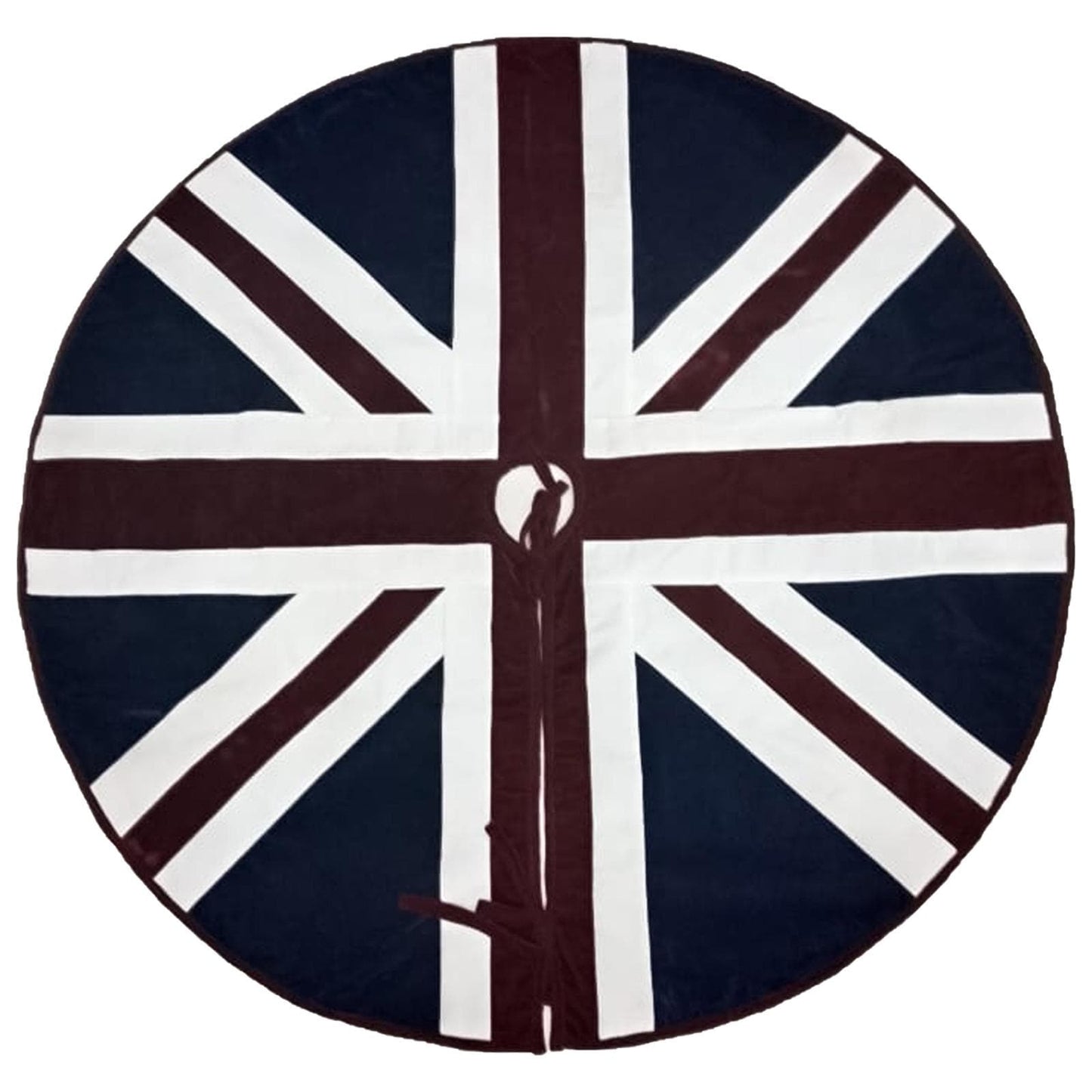 Christmas Tree Skirt Handcrafted patchwork Union Jack Micro Velvet  Tree Skirt Double Layer Heirloom by HOME HEART Brands(Made in India)