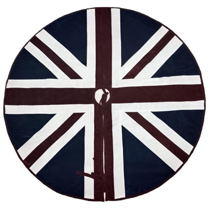 Christmas Tree Skirt Handcrafted patchwork Union Jack Micro Velvet  Tree Skirt Double Layer Heirloom by HOME HEART Brands(Made in India)