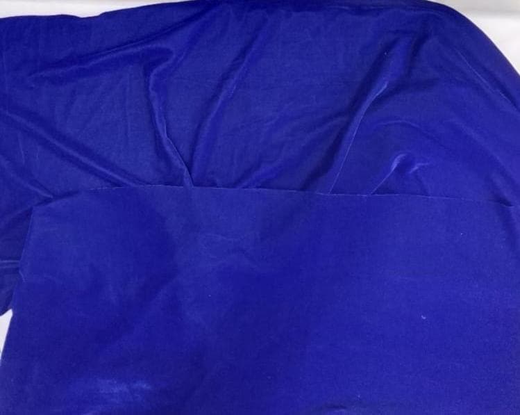 Imperial blue color micro velvet soft fabric 42” wide choose your yard meter in cut collection by HOME HEART Brands (Made in India)