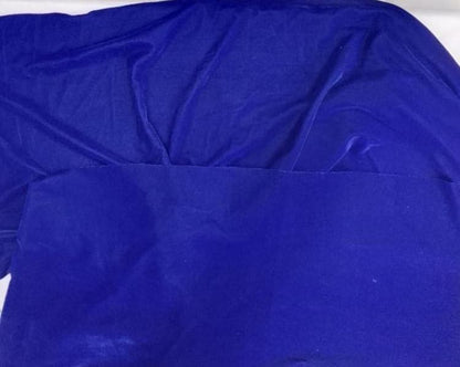 Imperial blue color micro velvet soft fabric 42” wide choose your yard meter in cut collection by HOME HEART Brands (Made in India)
