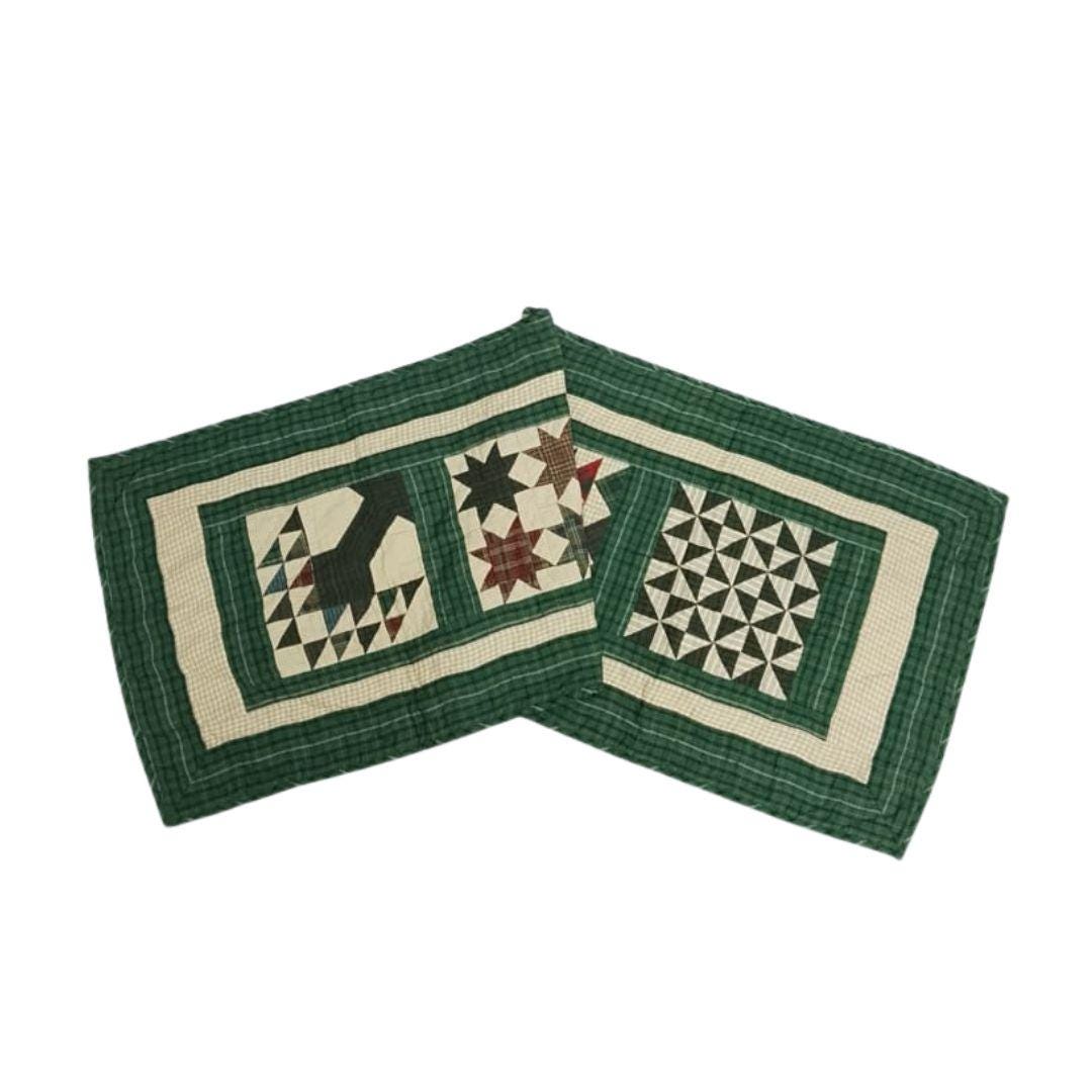 Table Runner Christmas Sampler 16"x74" Holiday Decor hand Quilted table runner plaid fabric by HOME HEART Brands(Made India)