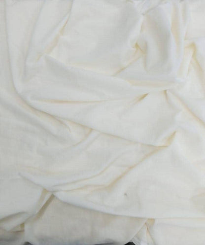Ivory Micro Velvet Fabric: Soft Upholstery Sewing Material, 42" Wide