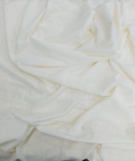 Ivory Micro Velvet Fabric: Soft Upholstery Sewing Material, 42" Wide
