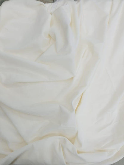 Ivory Micro Velvet Fabric: Soft Upholstery Sewing Material, 42" Wide
