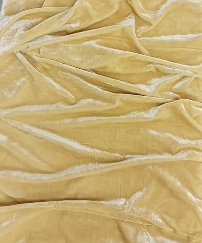 Golden Beige Micro Velvet Fabric: 42" Wide, Home Decor Sewing Fabric