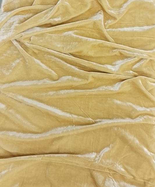 Golden Beige Micro Velvet Fabric: 42" Wide, Home Decor Sewing Fabric