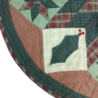 Christmas tree skirt 24" Round for Tabletop Trees. Christmas Star hand Quilted Handmade Heirloom Quality by HOME HEART Brands(Made in India)