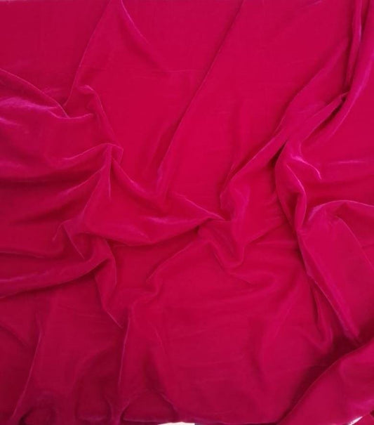 Ruby Pink Micro Velvet Fabric: Soft Upholstery, 42" Wide