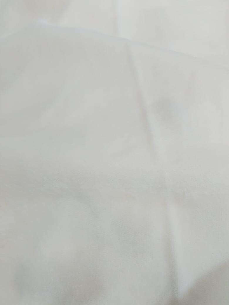 Ivory Micro Velvet Fabric: Soft Upholstery Sewing Material, 42" Wide