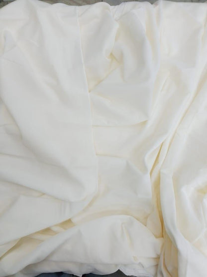 Ivory Micro Velvet Fabric: Soft Upholstery Sewing Material, 42" Wide