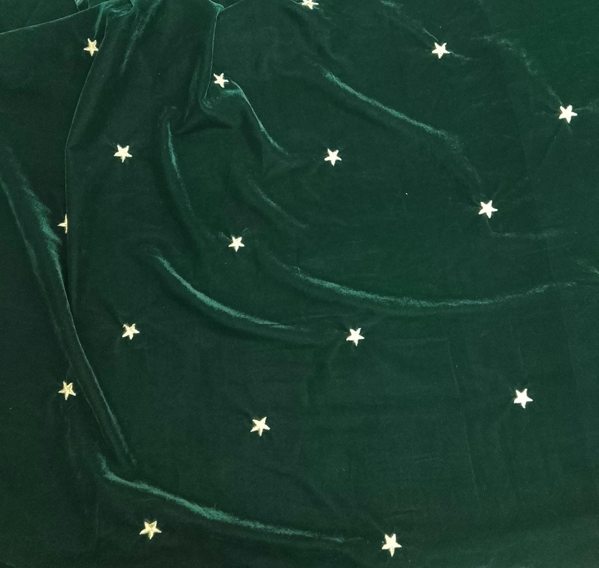 Fabric micro velvet crafted gold star embroidered soft fabric 42” wide choose your yard collection by HOME HEART Brands (Made in India)