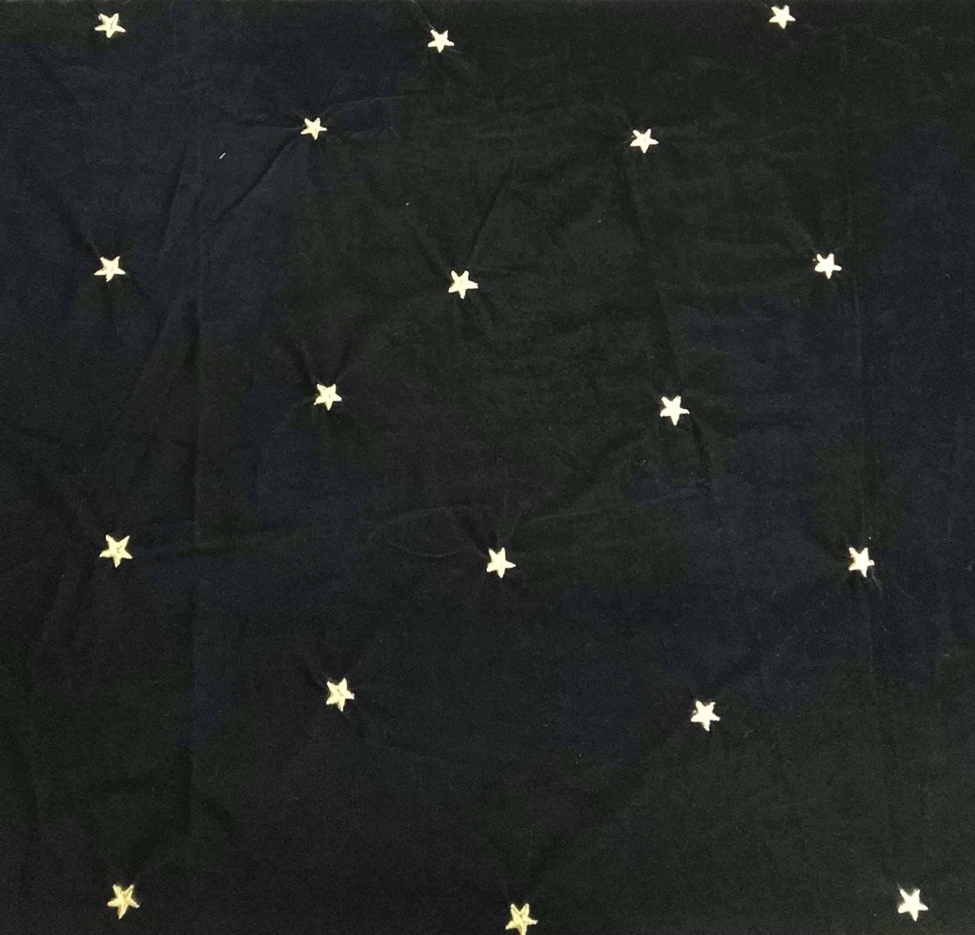 Fabric micro velvet crafted gold star embroidered soft fabric 42” wide choose your yard collection by HOME HEART Brands (Made in India)
