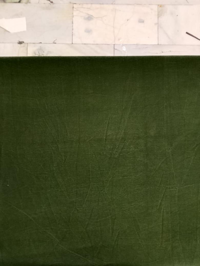 Fabric Micro Velvet Fabric Olive Green soft fabric 42” wide choose your yard meter in cut collection by HOME HEART Brands (Made in India)